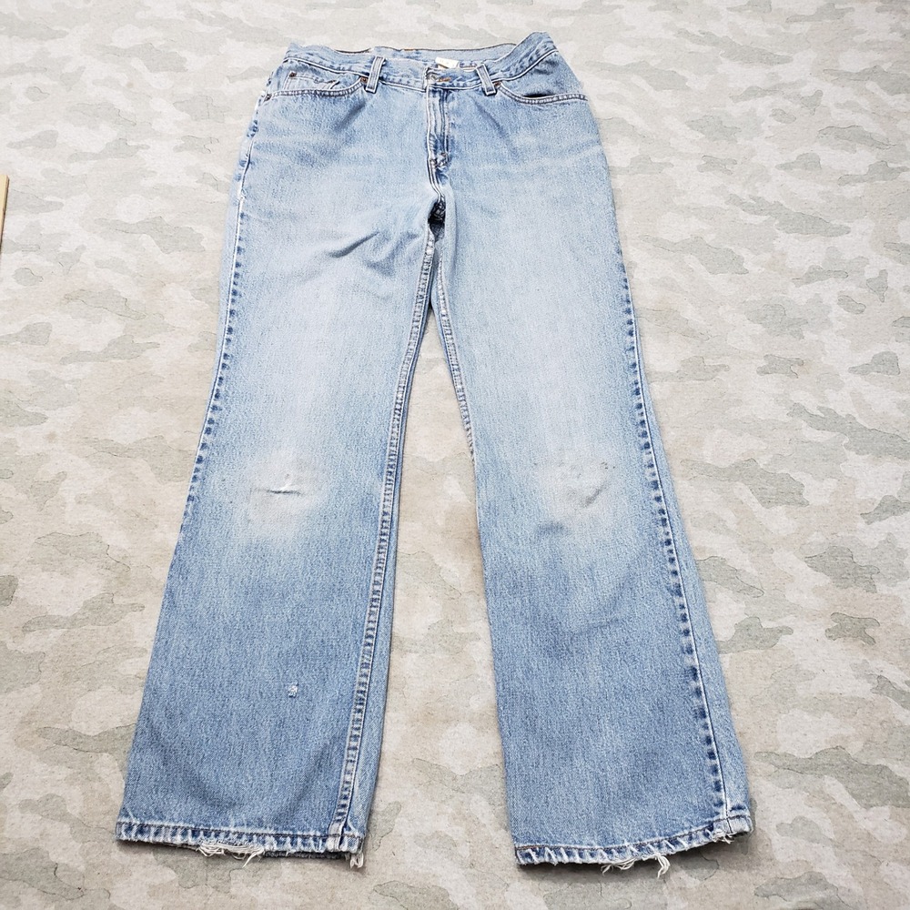 VTG Levis 517 Jeans Womens 11 JR Blue Y2k Slim Fit Bootcut Denim Light Wash